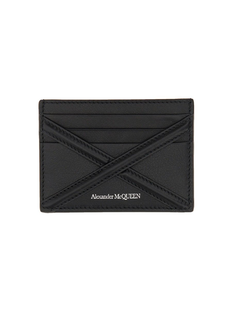Alexander McQueen The Harness Logo Printed Card Holder