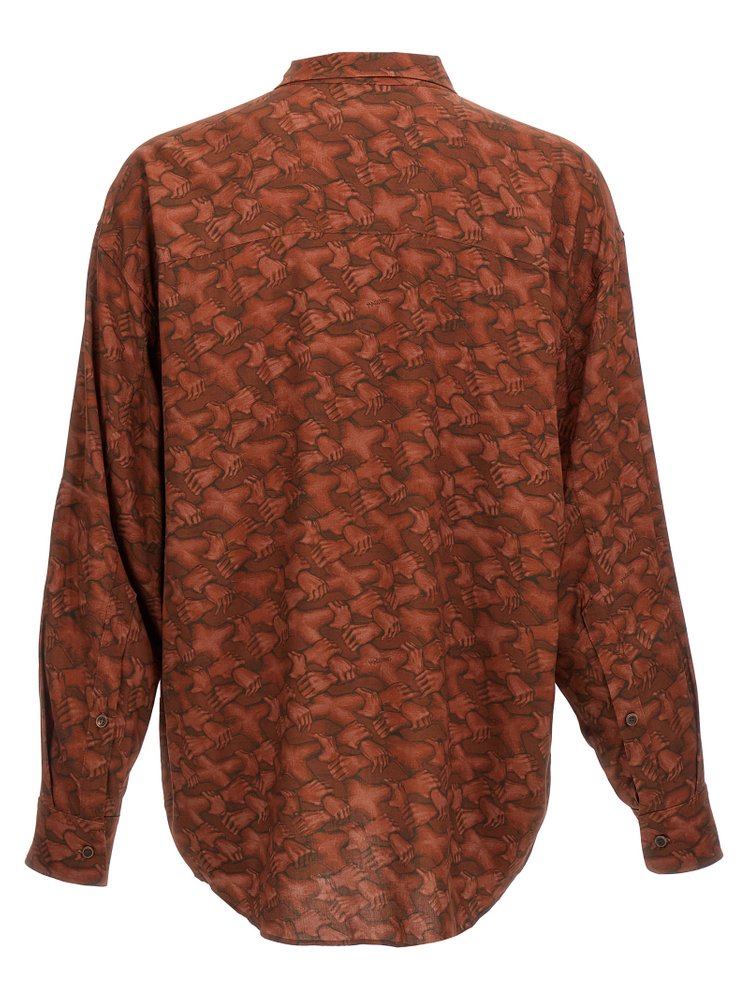 Tシャツ・カットソー Magliano FW24 'People's hand' shirt (S28013924 45) Magliano People's Hand Long Sleeved Shirt – Cettire
