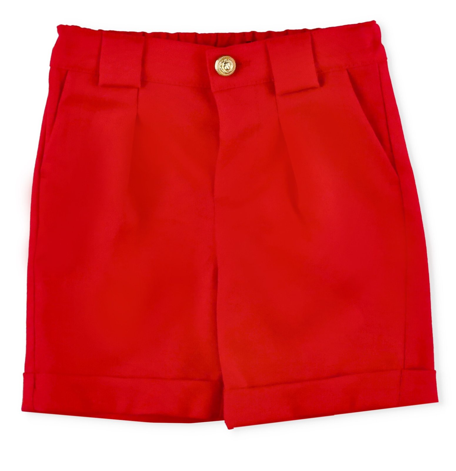 Balmain Kids Logo Patch Turn-Up Brim Shorts