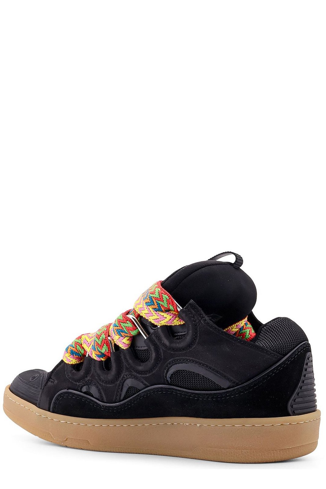 Lanvin Curb Round Toe Lace-Up Sneakers