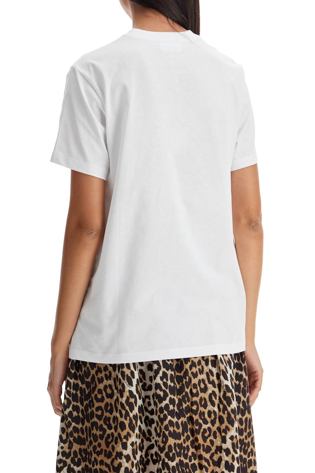 Ganni Logo Printed Crewneck T-Shirt