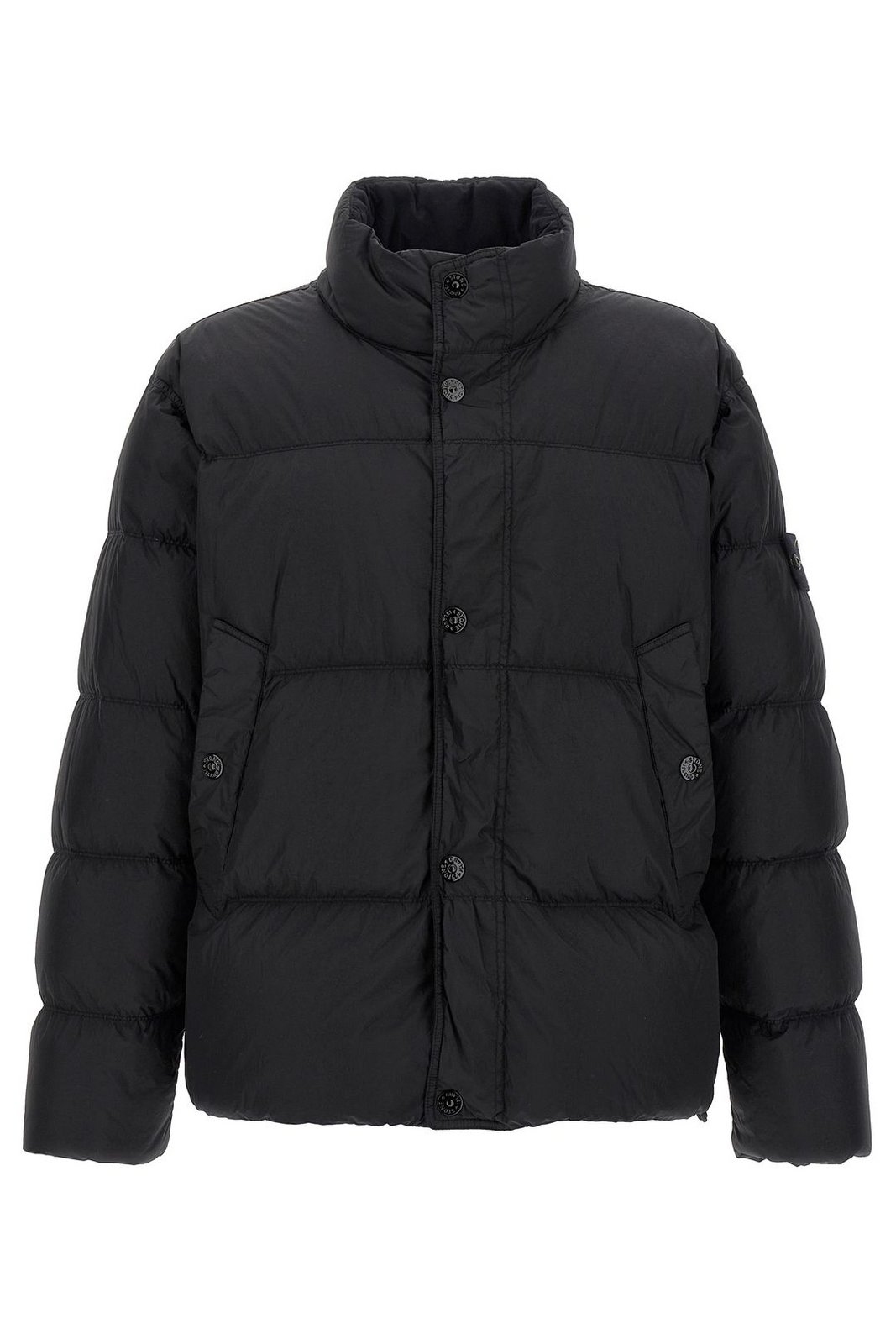 Stone Island Logo Patch High Neck Puffer Jacket