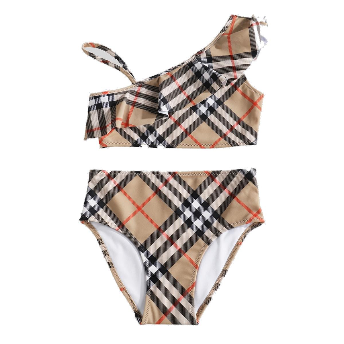 Burberry Kids Check Two-Piece Swimsuit – Cettire