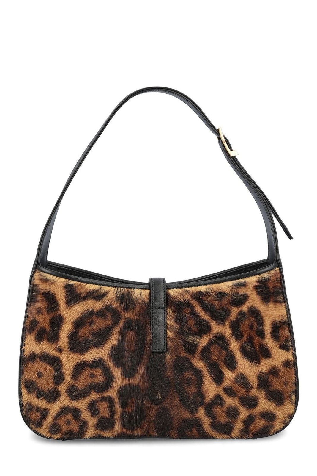 Saint Laurent Leopard Patterned Logo Plaque Tote Bag