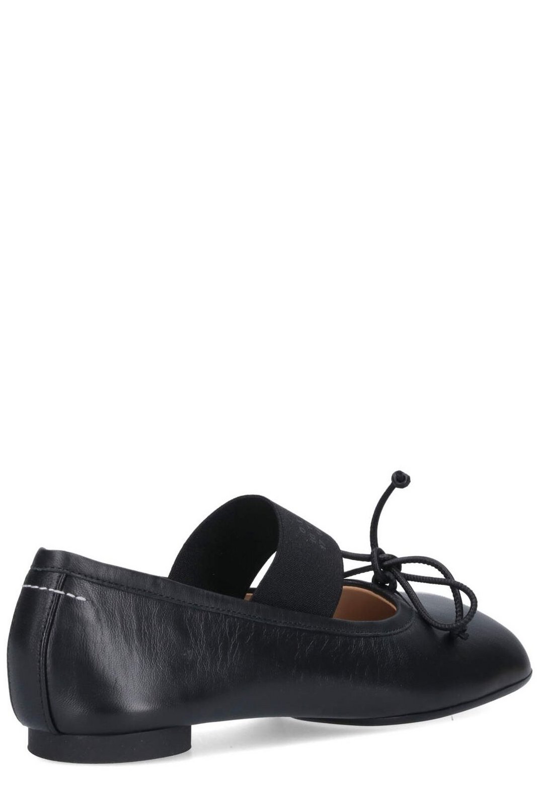 MM6 Maison Margiela Anatomic Numbers-Motif Bow-Detailed Ballerinas