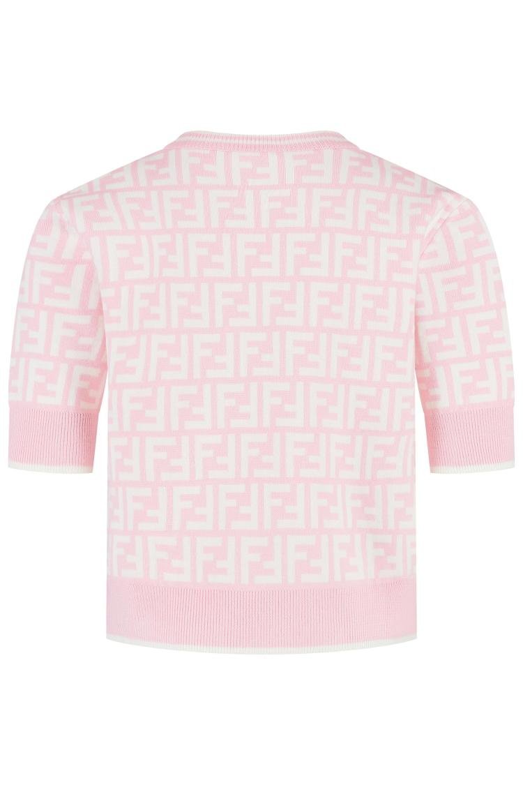 Fendi Kids Logo Monogrammed Crewneck Jumper