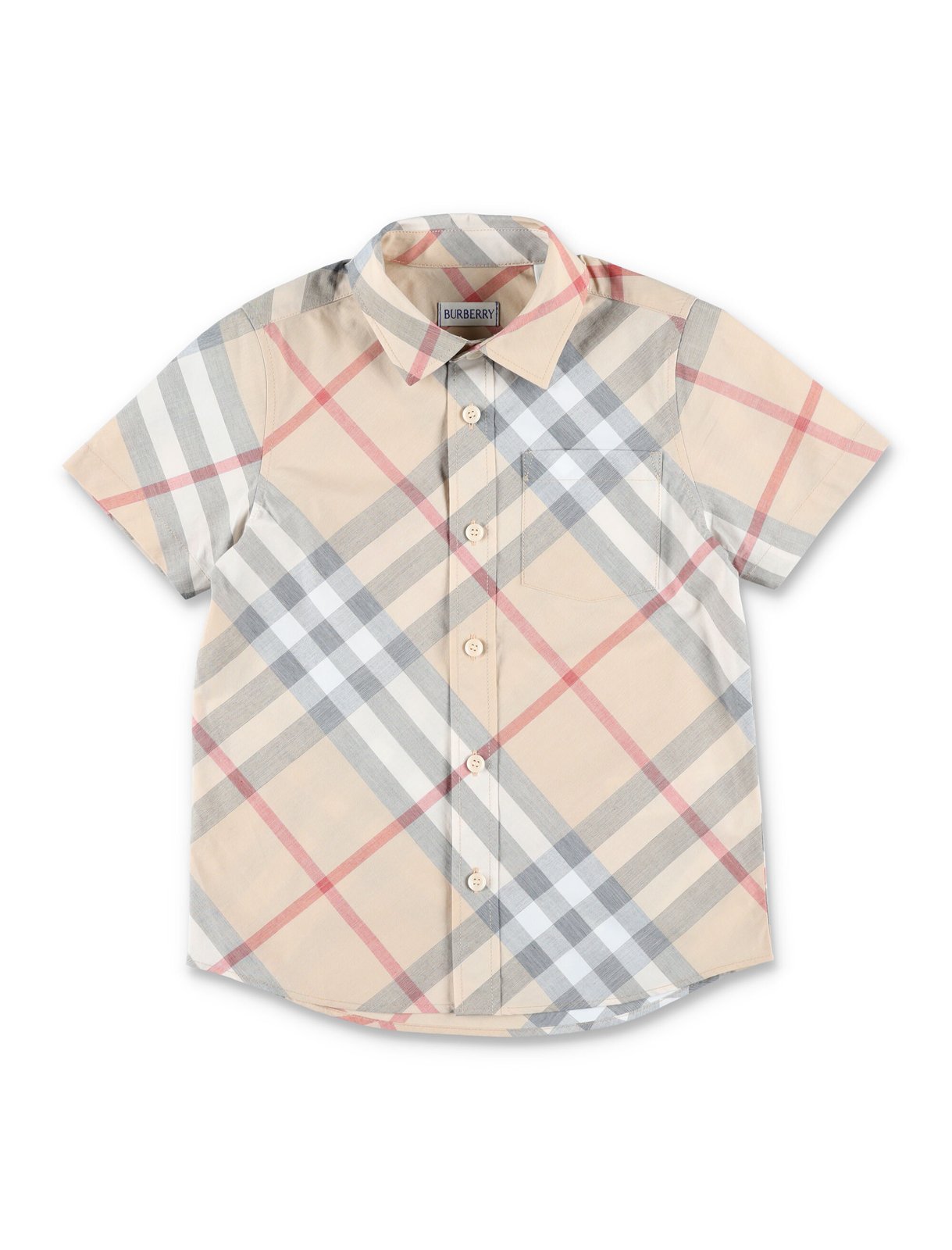 Burberry Kids Checked Short Sleeved Shirt