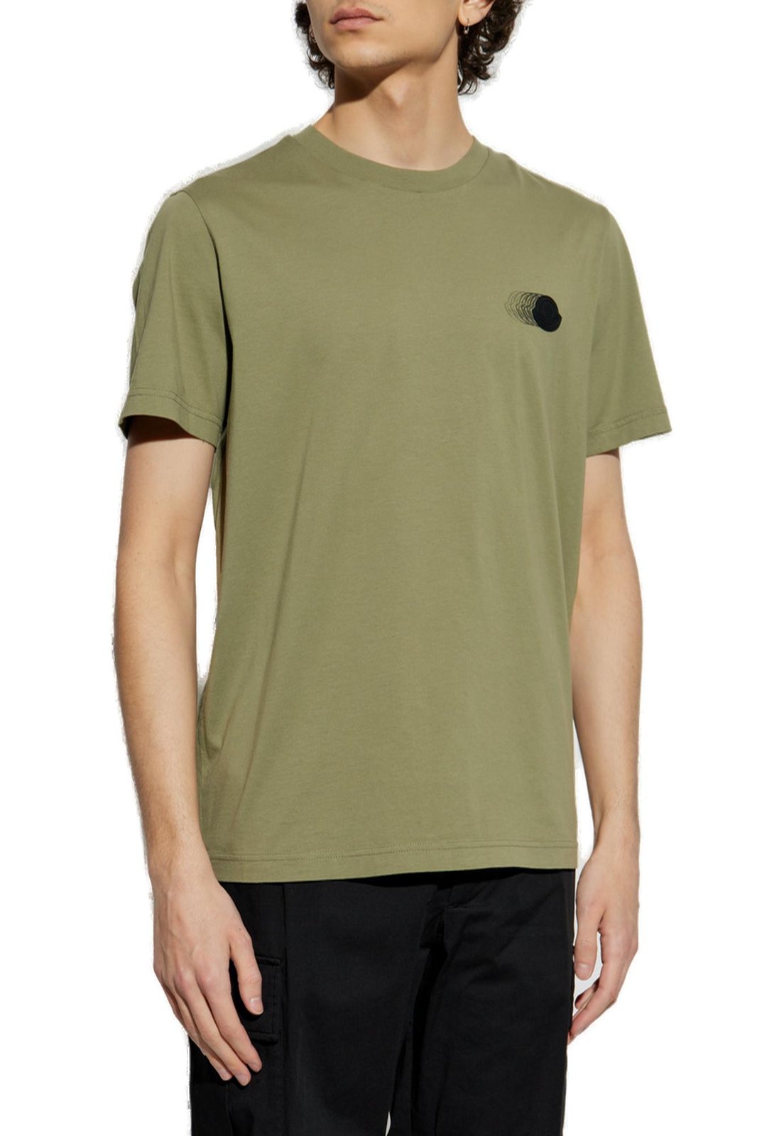Moncler Faded Logo Motif Crewneck T-Shirt