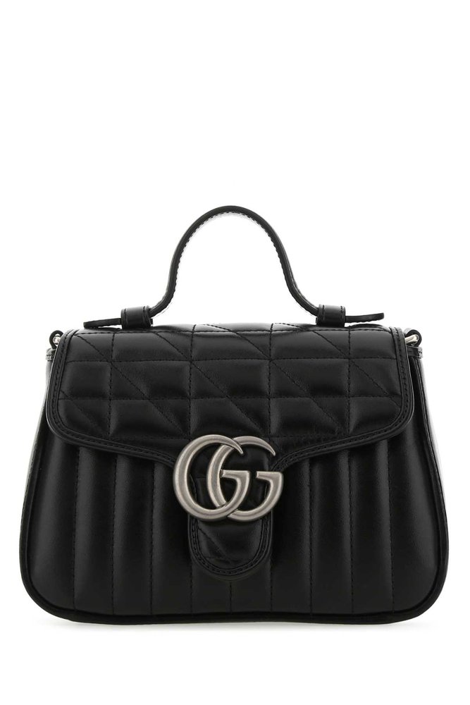 Gucci Gg Marmont Mini Top Handle Bag In Black ModeSens