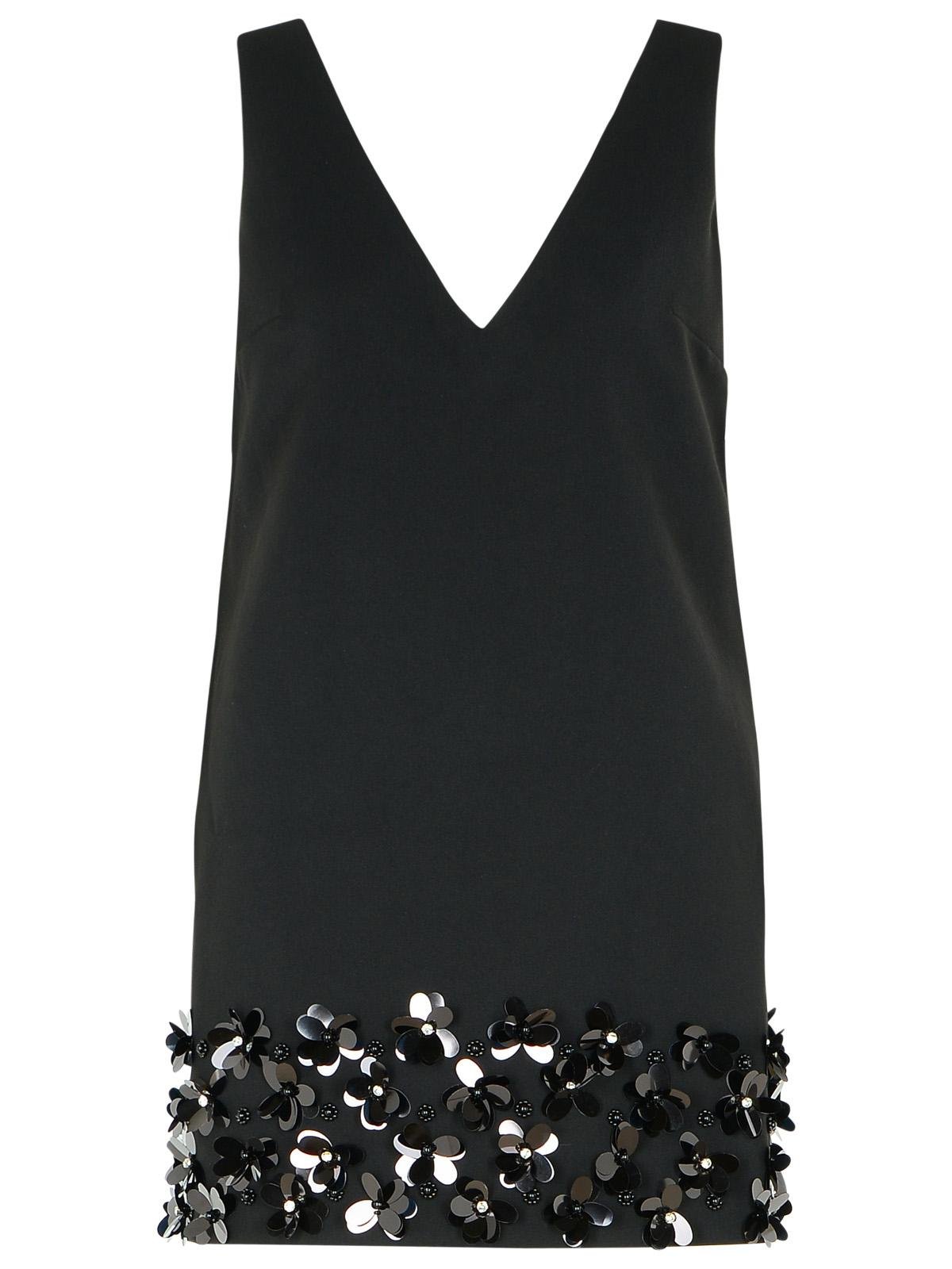 Self-Portrait Crepe 3D Sequined Mini Dress