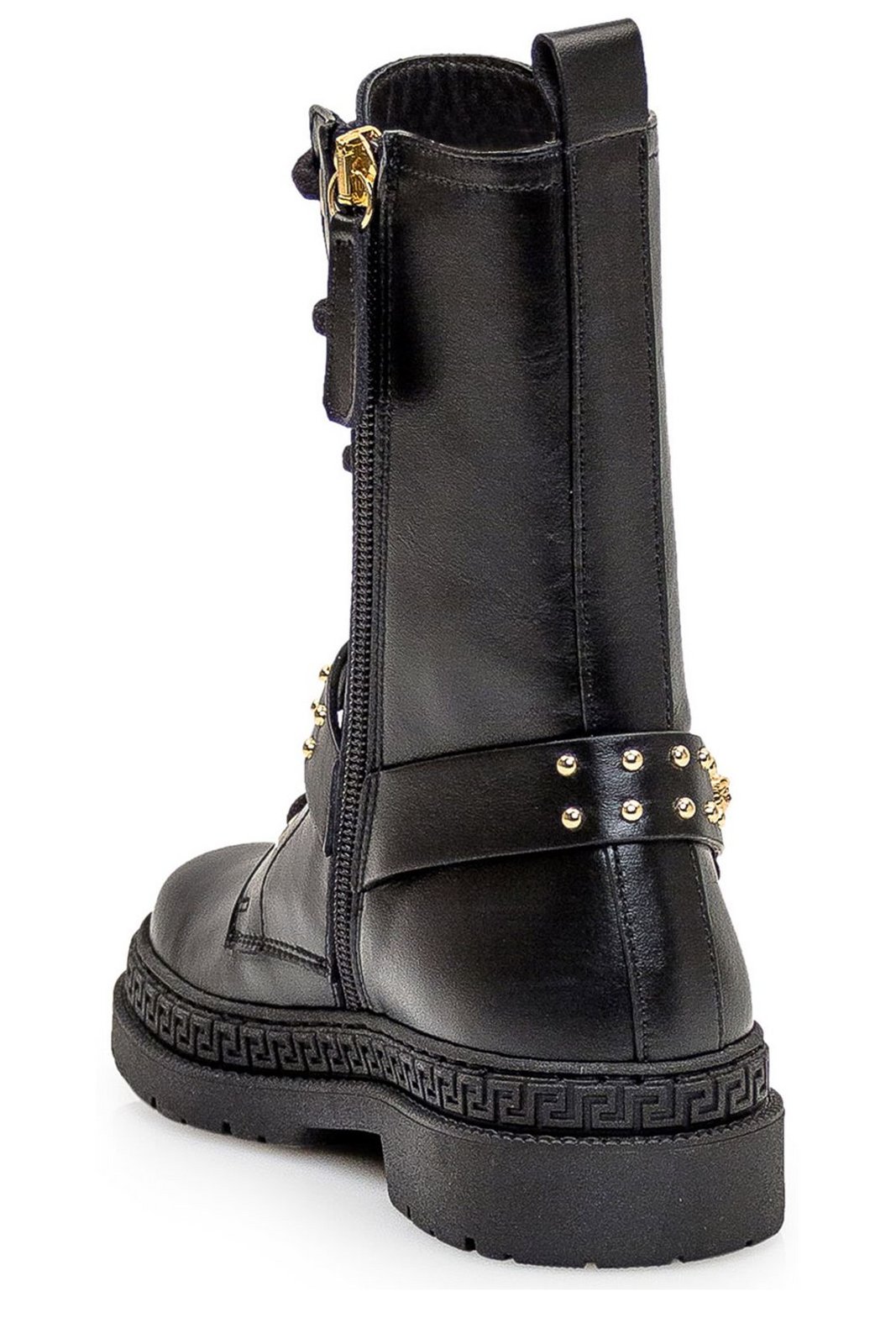 Versace Kids Medusa Round Toe Ankle Boots