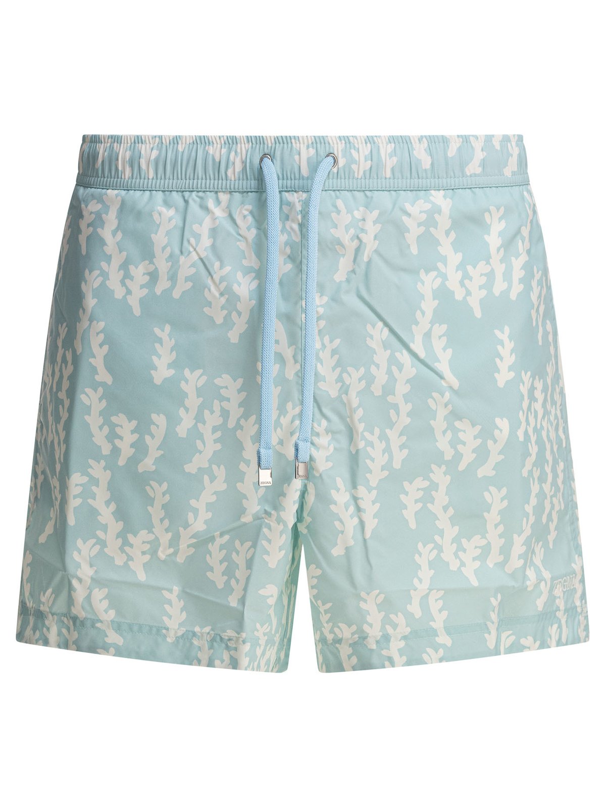 みどり(065。075) Zegna Logo Embroidered Jacquard Swim Shorts – Cettire