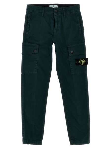 Stone Island ジュニア コンパスパッチ ストレートレッグ カーゴ 