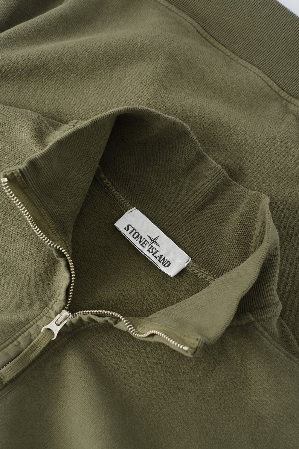 Stone Island Logo Patch Half-Zipped Sweatshirt