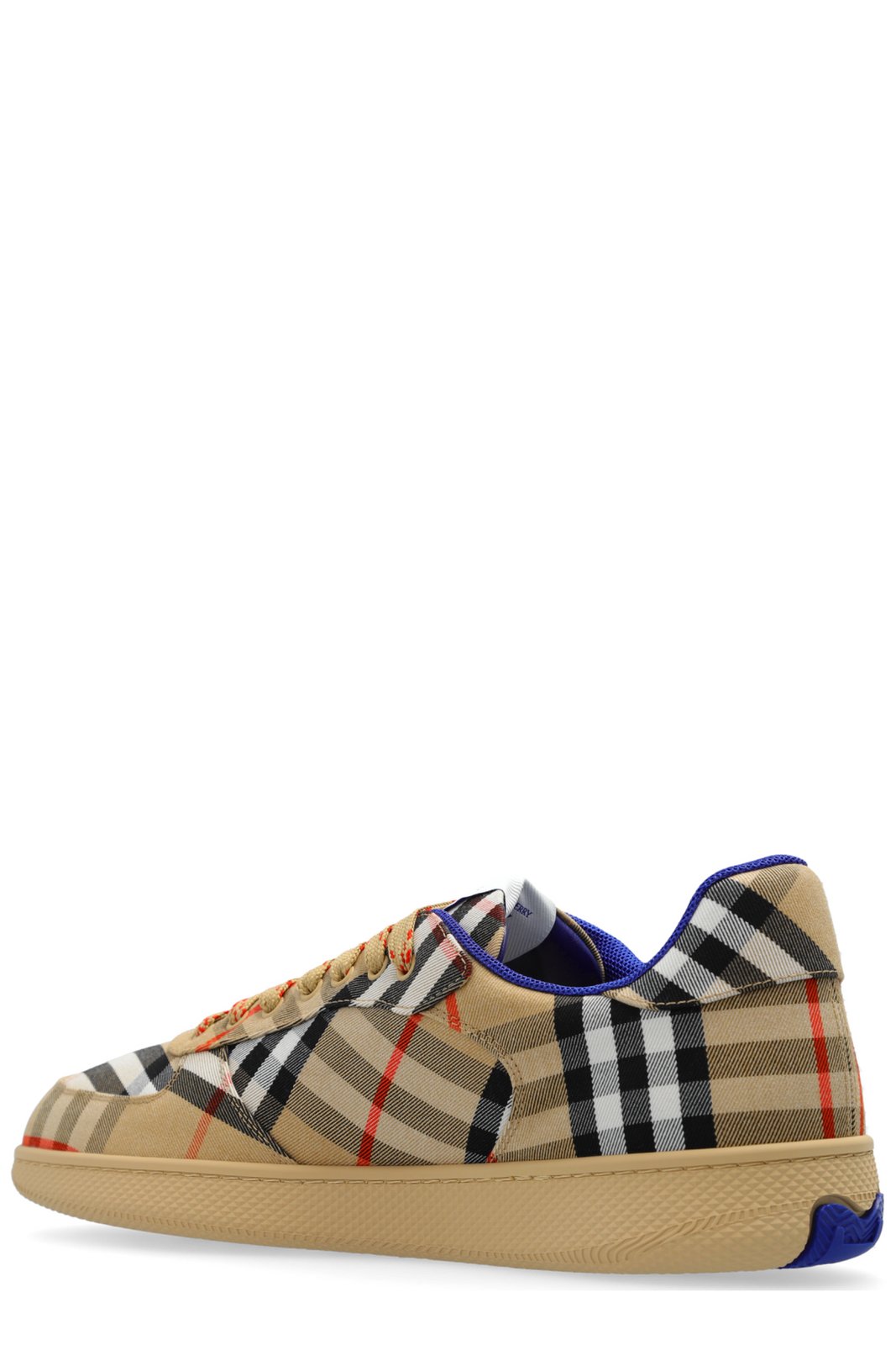 Burberry Terrace Checked Lace-Up Sneakers
