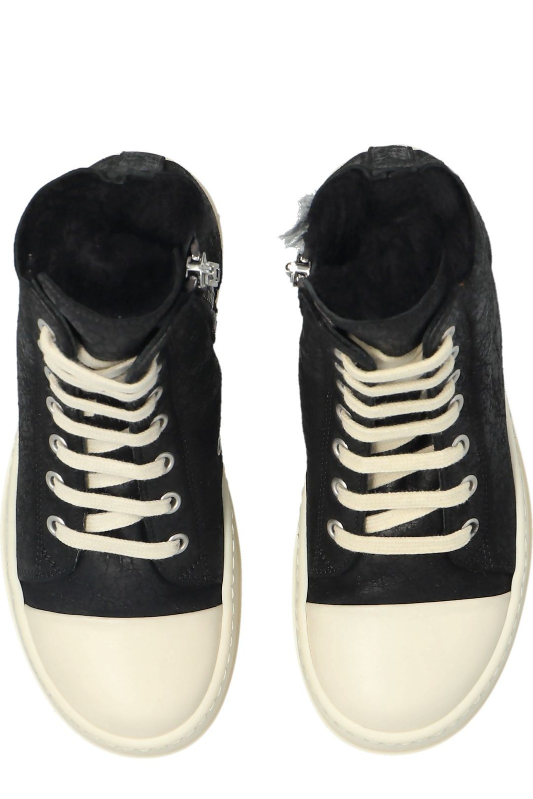 Rick Owens Kids Above-Ankle Shearling Sneakers