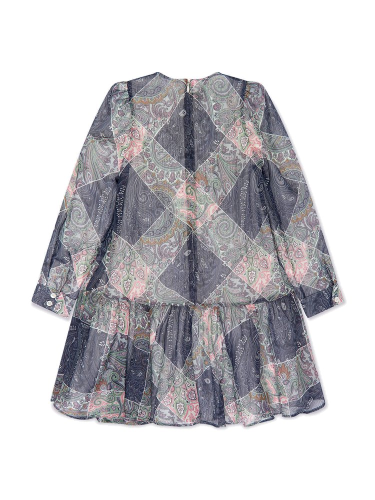 【ETRO】ペイズリープリント Vネック フレアドレス ☆日本未入荷☆】ETRO ☆ ペイズリーハートネックレス (ETRO