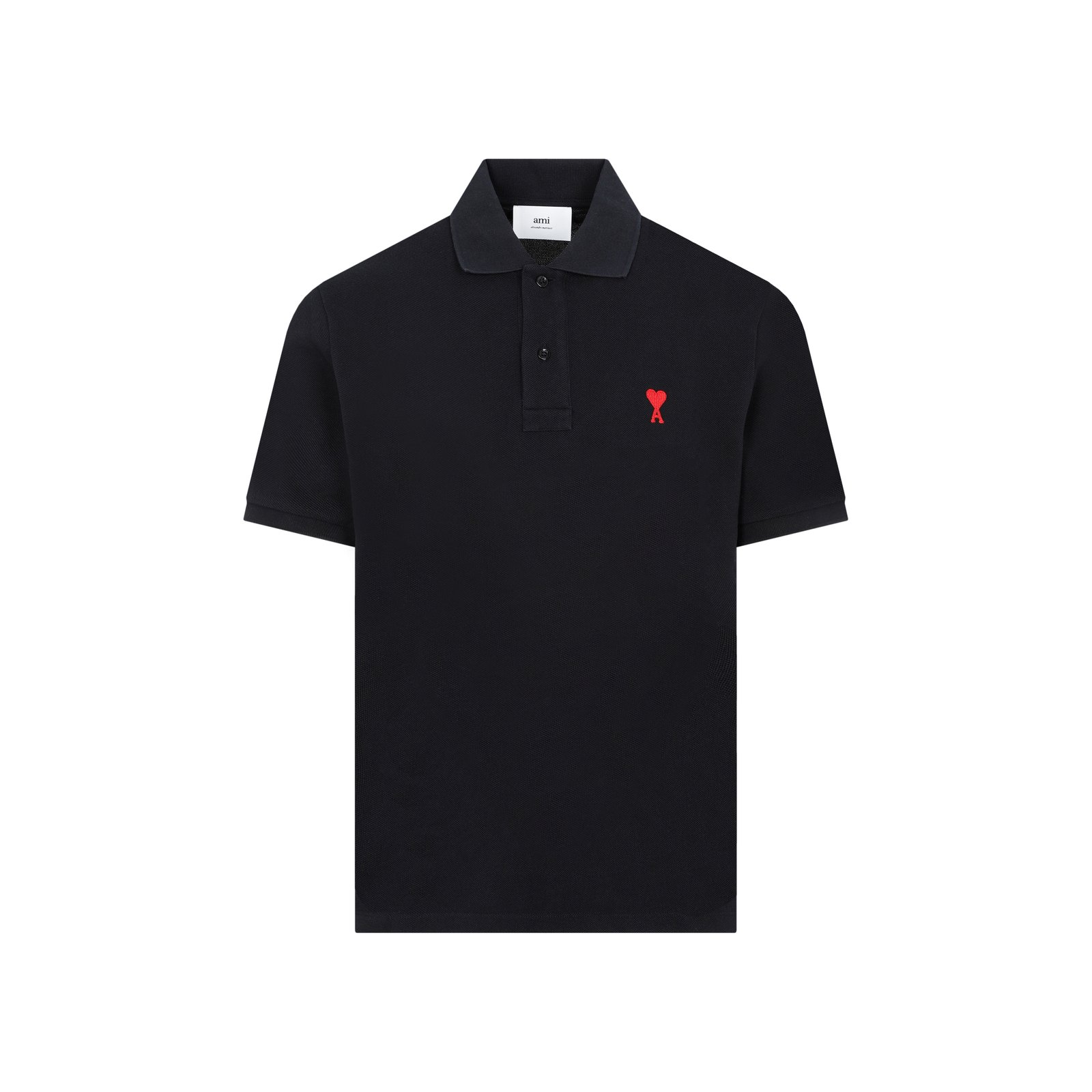 AMI Paris Ami de Coeur Logo Embroidered Short-Sleeved Polo Shirt
