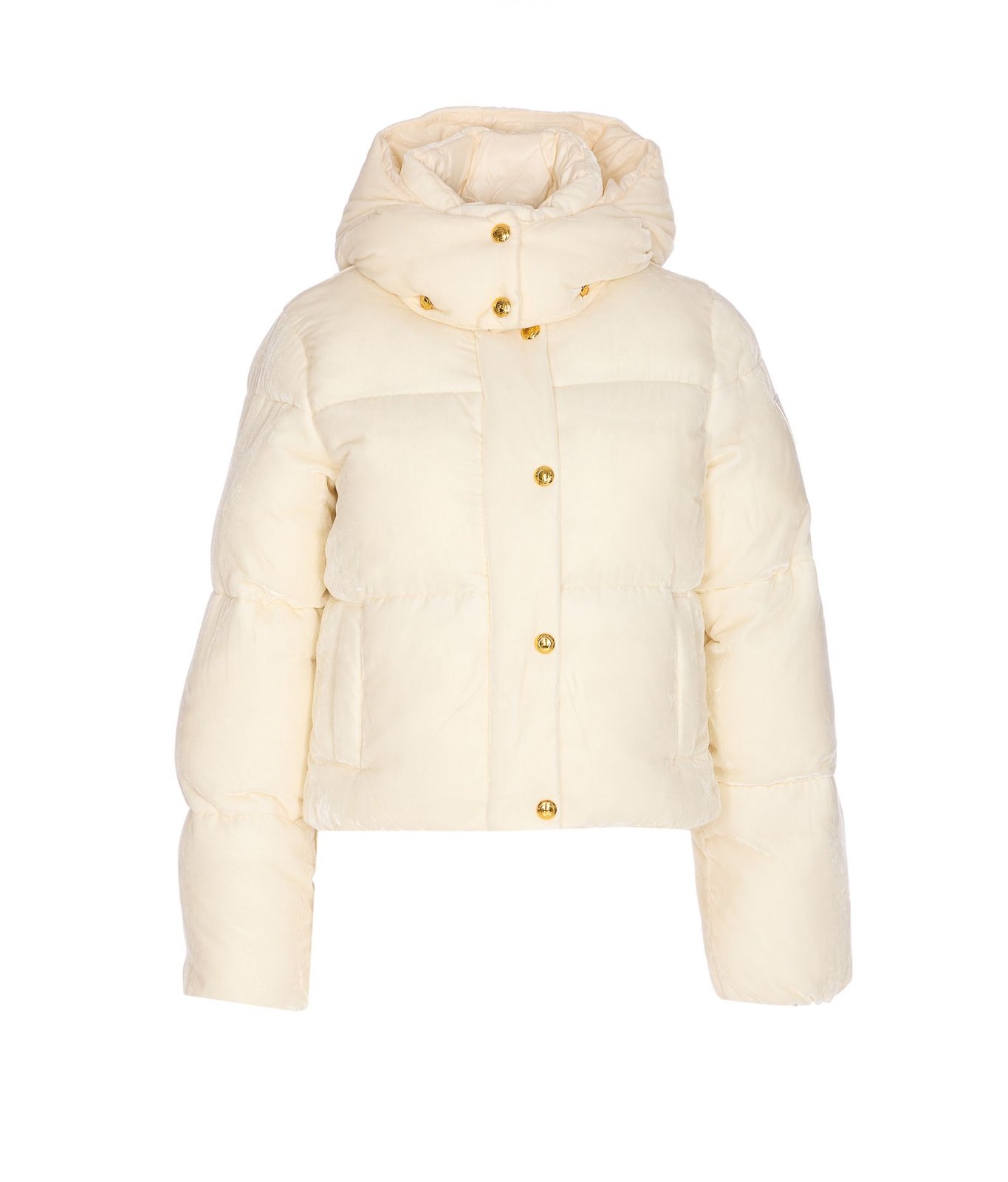 Elisabetta Franchi Hooded Velvet Down Jacket