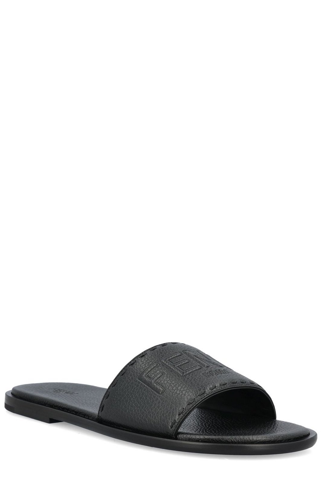 M❁⃘ Fendi Roma Logo Embossed Slides – Cettire