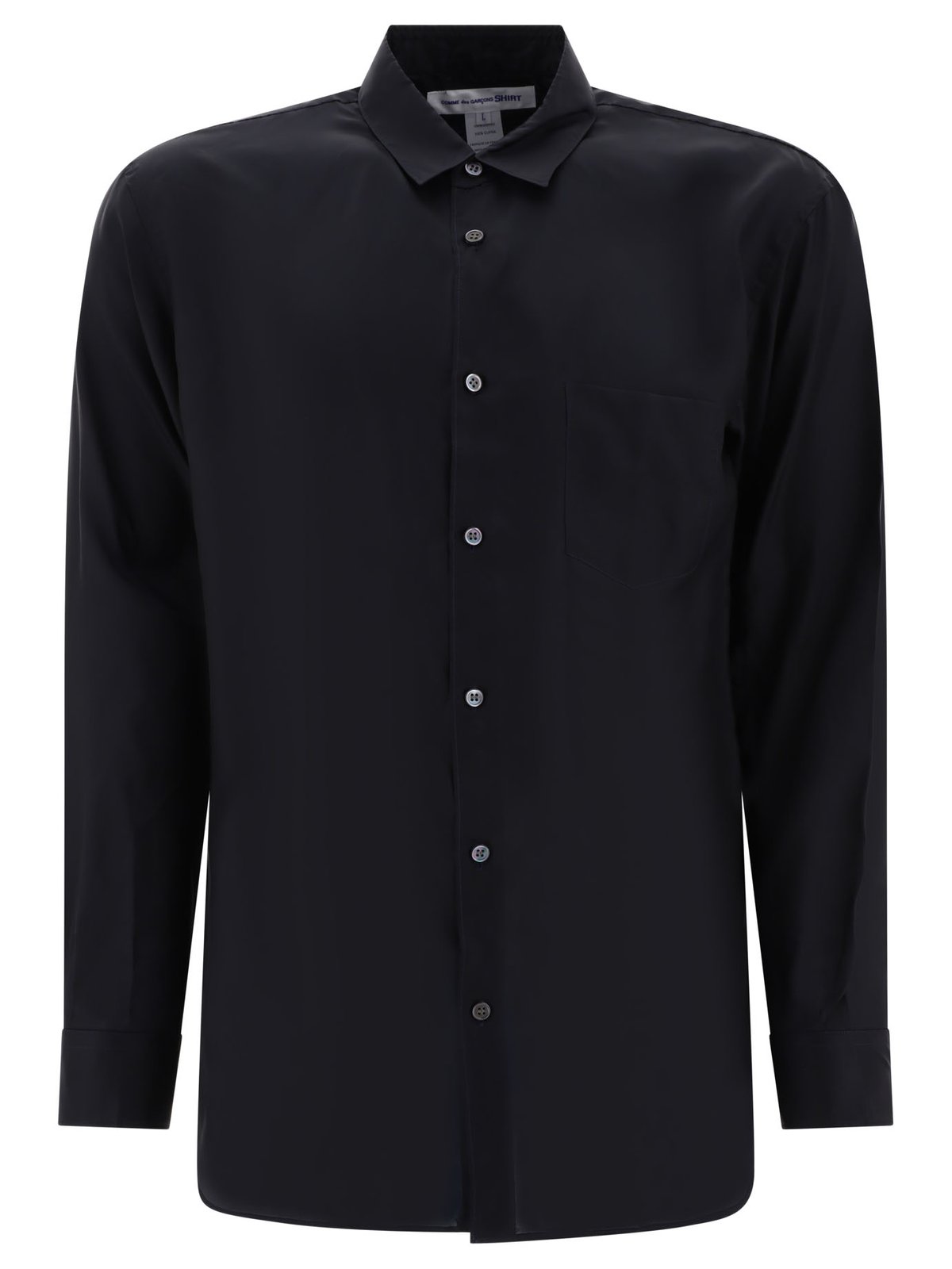 【コムデギャルソン】ボタンシャツ シェルボタン 胸ポケット 薄手 無地 F Comme des Garçons Shirt 胸ポケットボタンシャツ