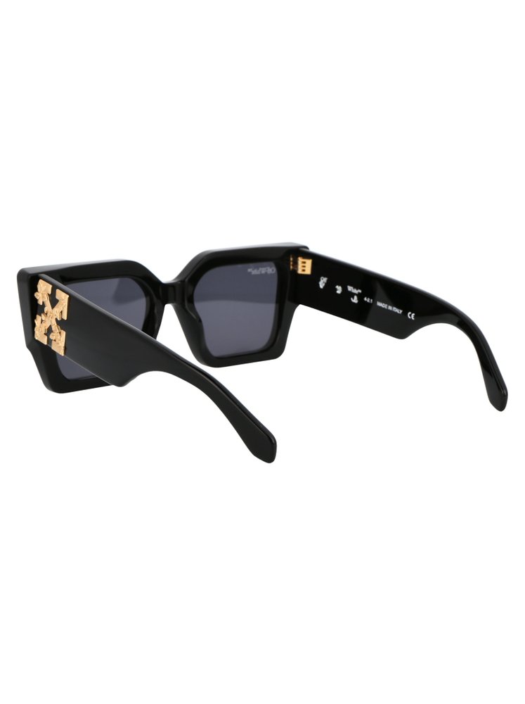 Off-White ブラック スクエア サングラス Off-White Eyewear オフホワイト Virgil スクエアフレーム