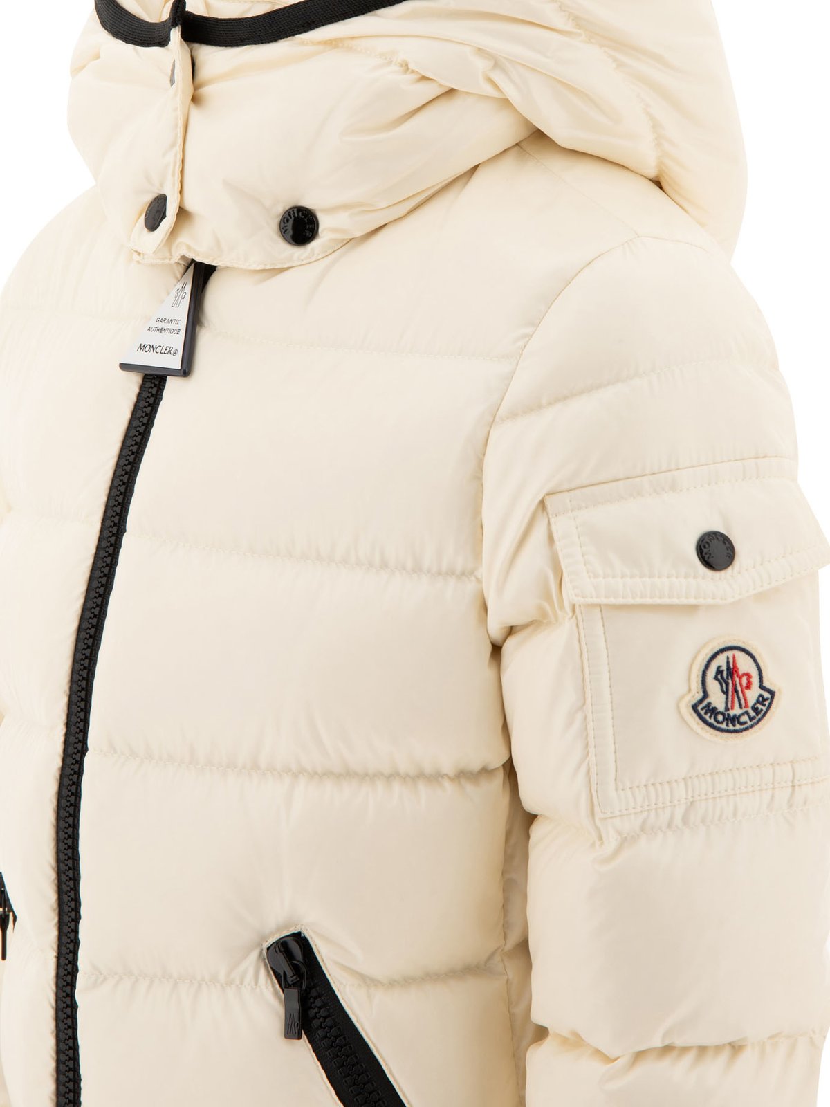 Moncler Enfant Logo Patch Hooded Down Jacket