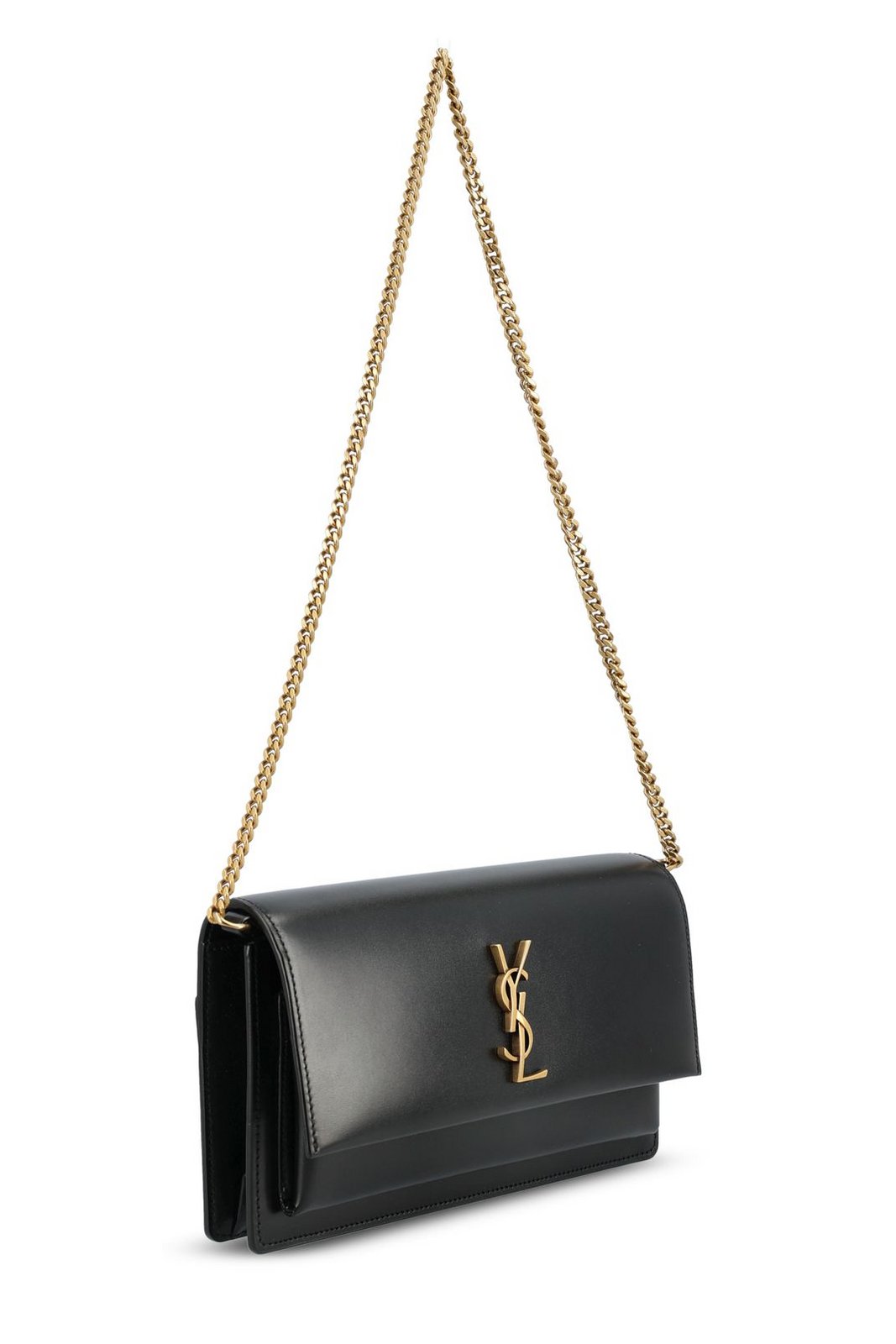 Saint Laurent Sunset Foldover Top Clutch Bag