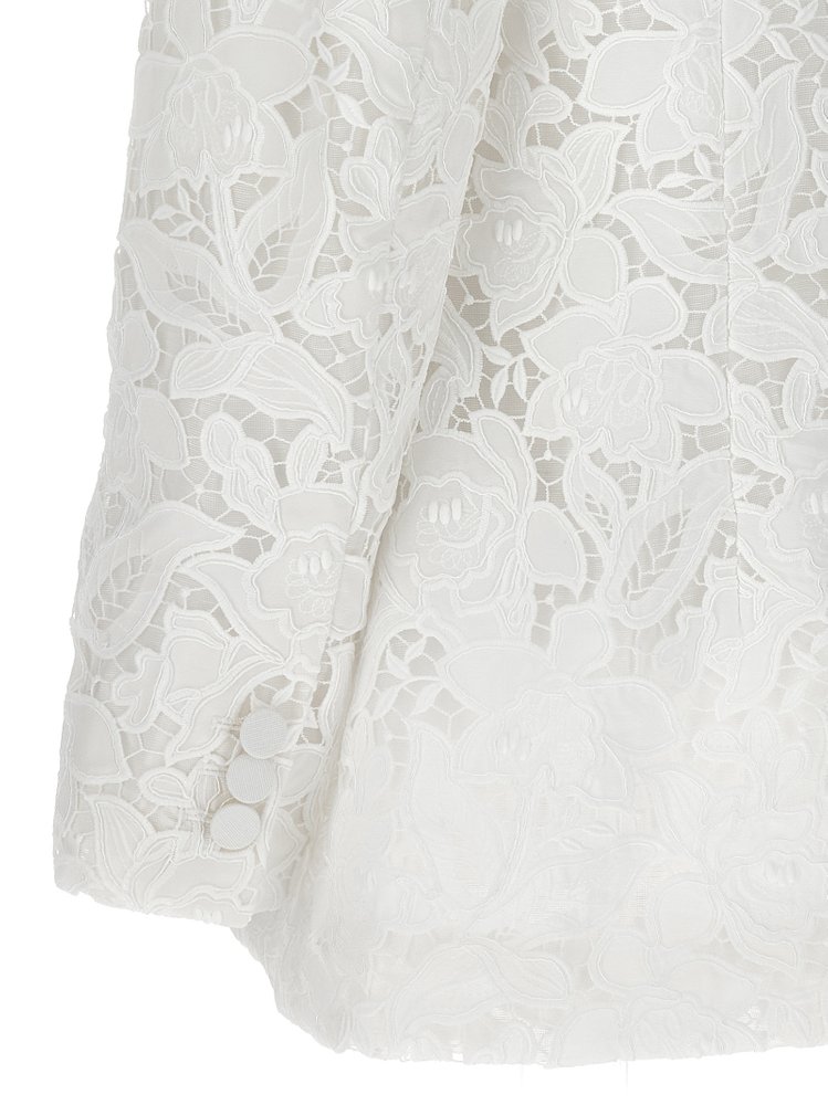 ジャケット Zimmermann 'Natura Lace' blazer ZIMMERMANN Natura lace-detail Blazer | White | FARFETCH