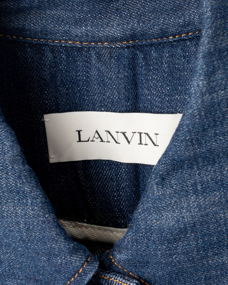 LANVIN 버튼 데님 자켓