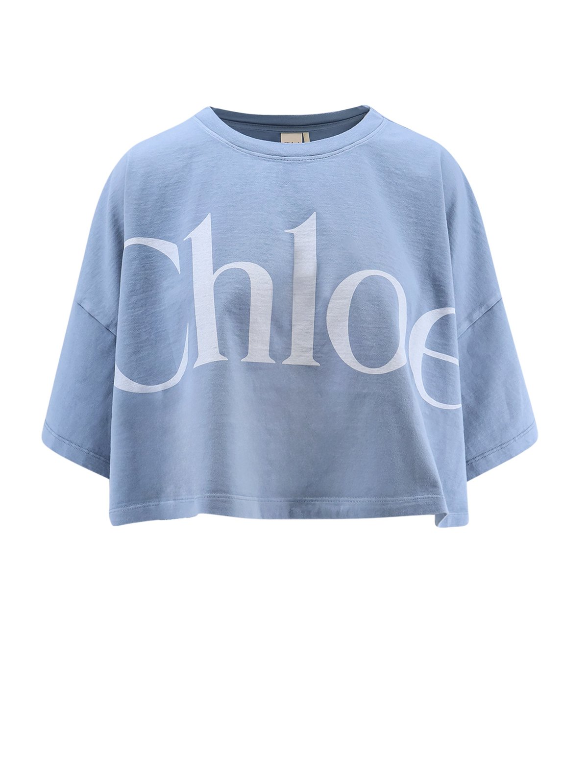 Tシャツ・カットソー Chloe FW25 Logo crop T-shirt (CH25AJH09183 40Q) Chloé Logo Printed Cropped Top – Cettire