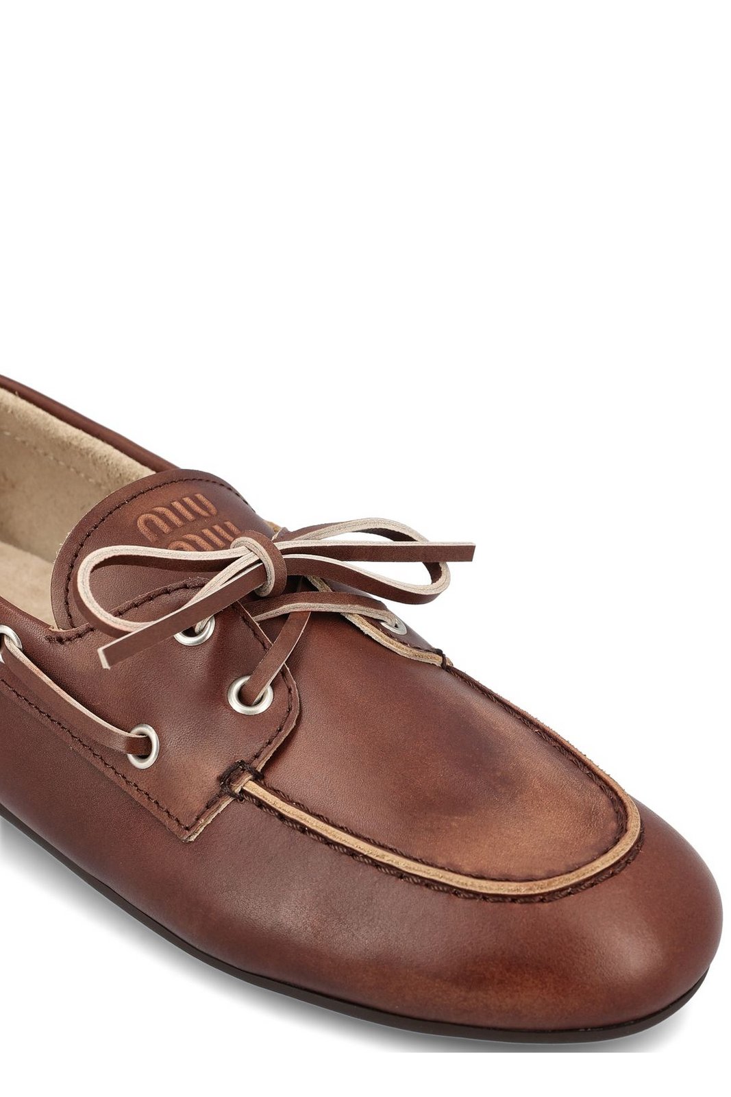 Miu Miu Bleached Slip-On Loafers