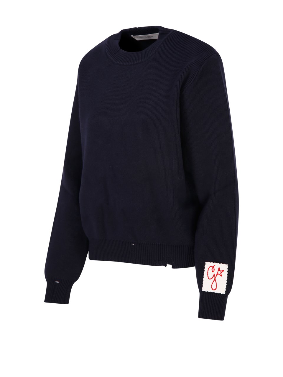 Golden Goose Deluxe Brand Distressed Logo Patch Jumper