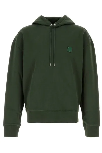메종키츠네 Maison Kitsuné 볼드 폭스 헤드 패치 드로스트링 후디