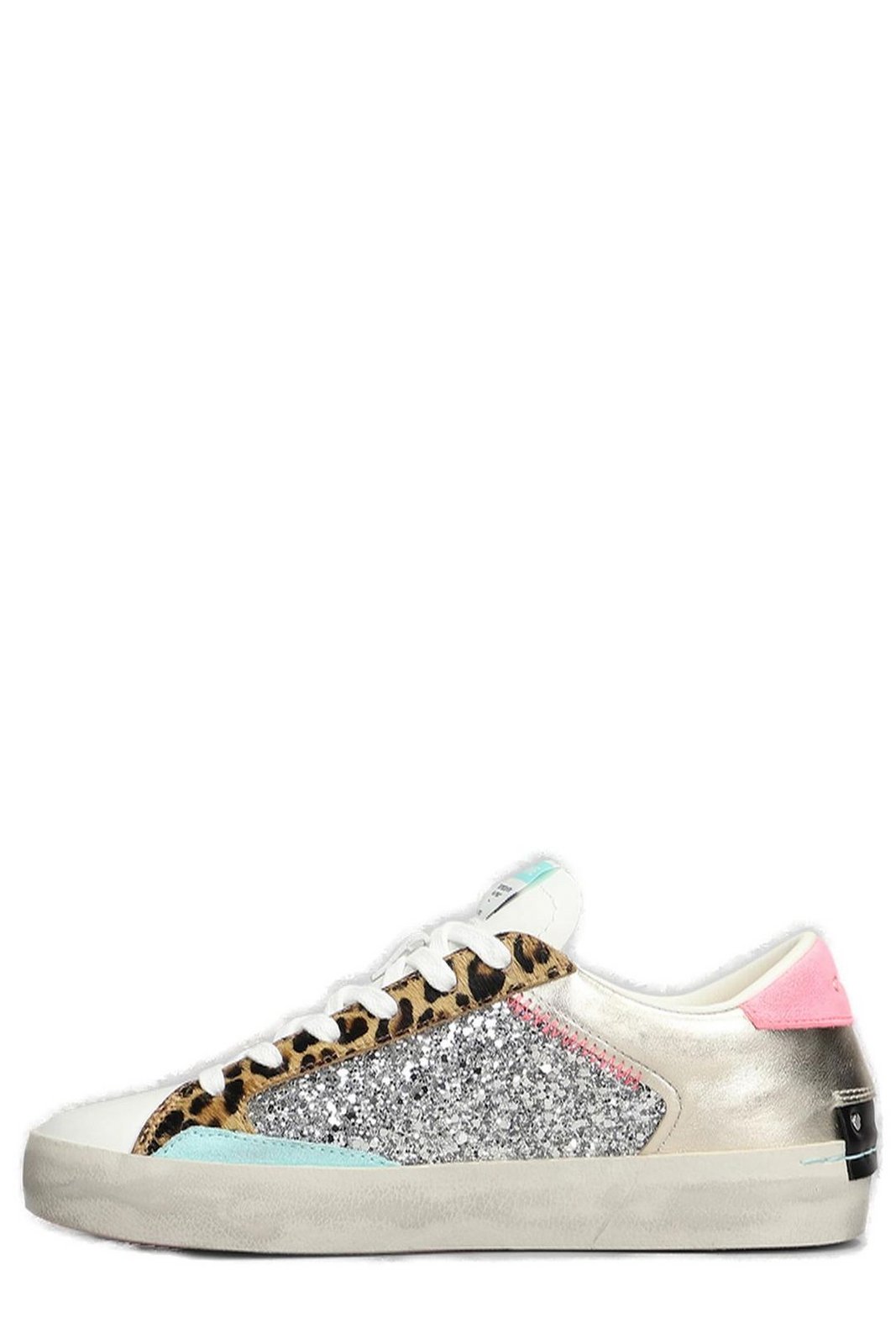 Crime London Distressed Lace-Up Sneakers