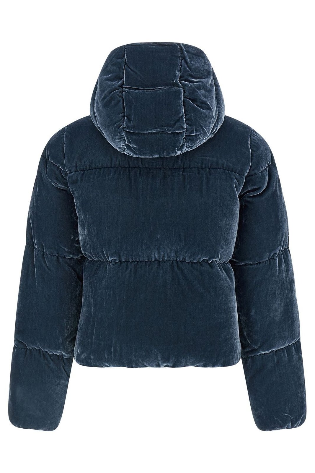 Elisabetta Franchi Hooded Velvet Down Jacket