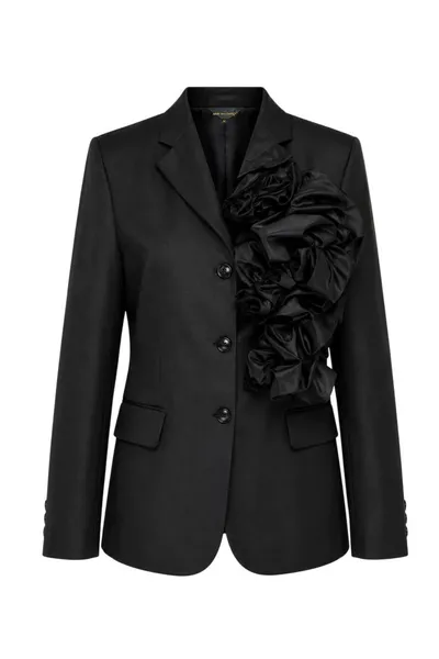 꼼데가르송 Comme Des Garçons 러플 디테일 새틴 블레이저