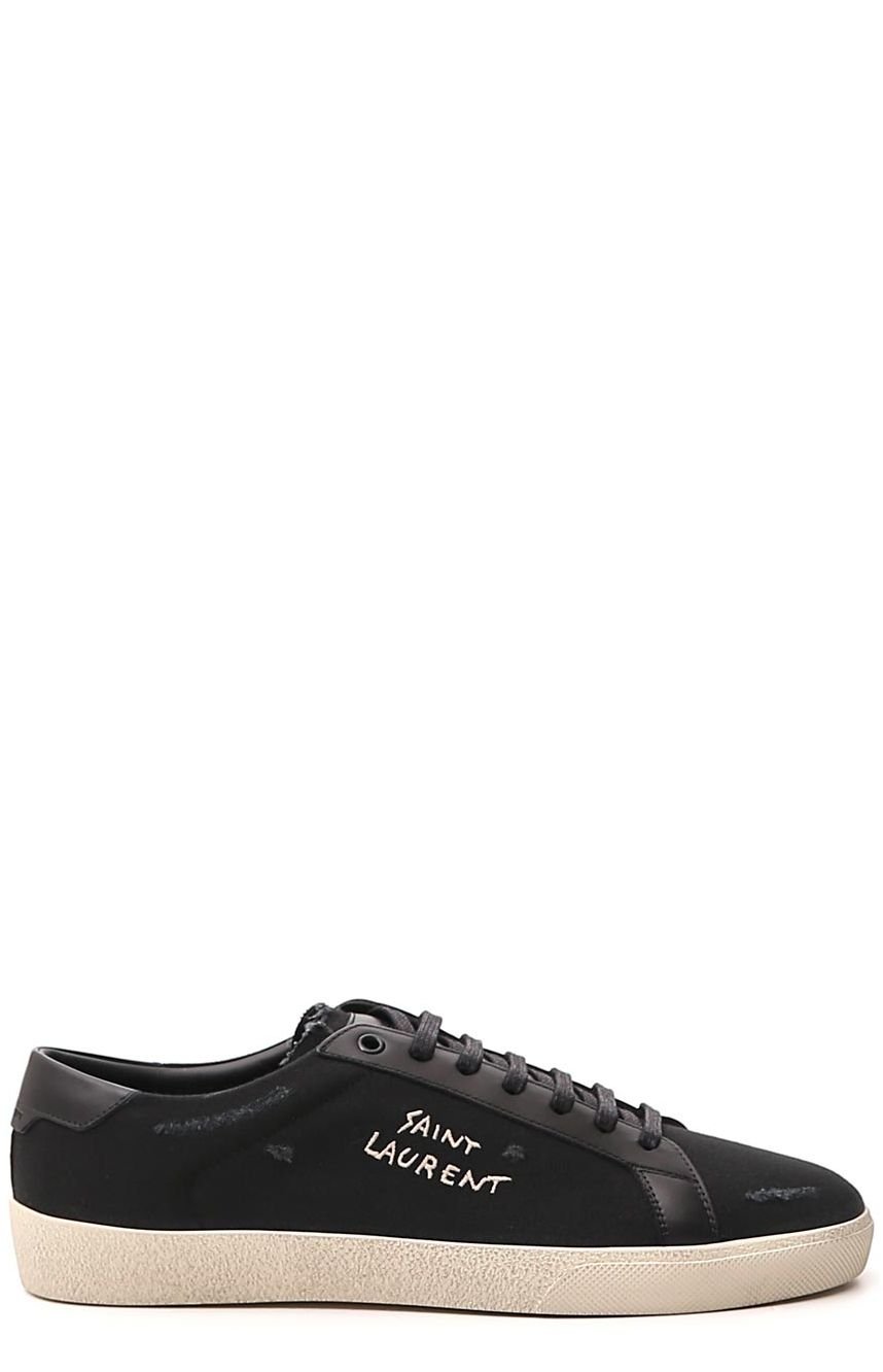スニーカー Saint Laurent Sneaker Court Classic SAINT LAURENT Court Classic SL/06 distressed logo