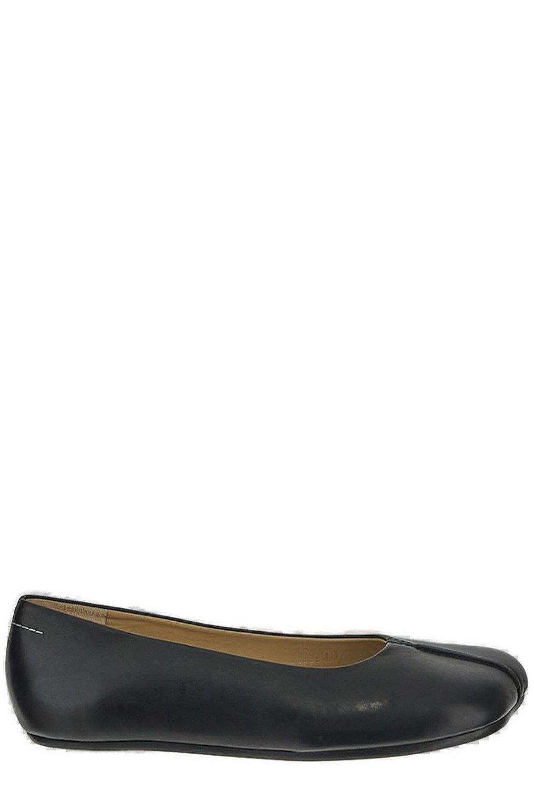 MM6 Maison Margiela Stitch-Out Asymmetric Toe Ballerina Shoes