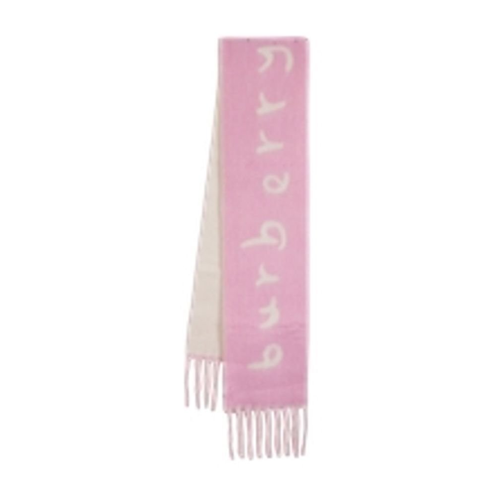 Burberry Reversible Logo Jacquard Fringed Scarf