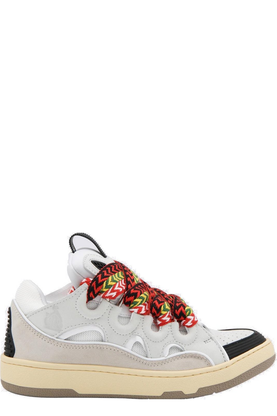 Lanvin Curb Round Toe Lace-Up Sneakers