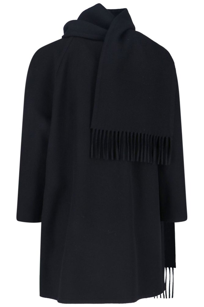 Balenciaga Scarf Detailed Coat – Cettire