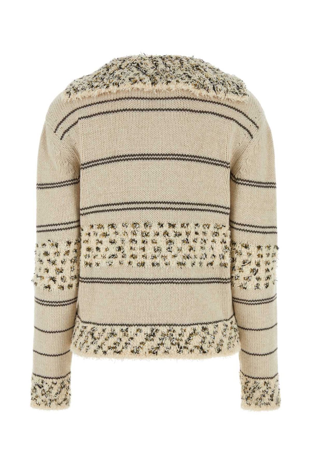 Bottega Veneta Striped V-Neck Jumper