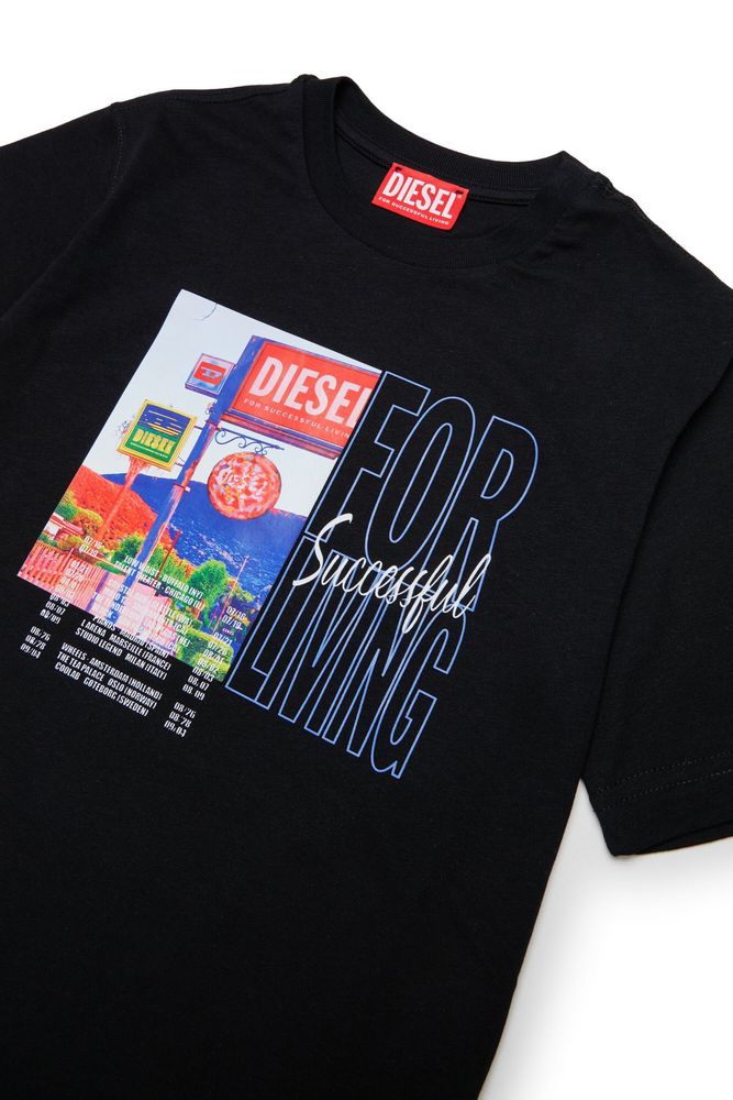 Diesel Kids Tfor 오버 그래픽 티셔츠