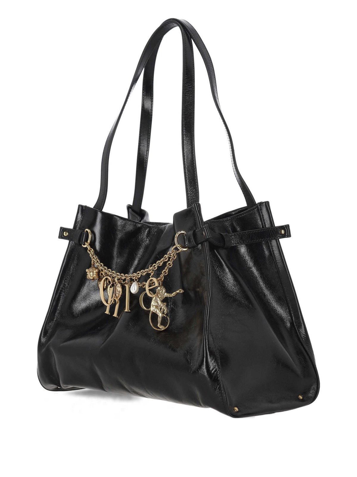 Chloé Logo Charms Hobo Bag
