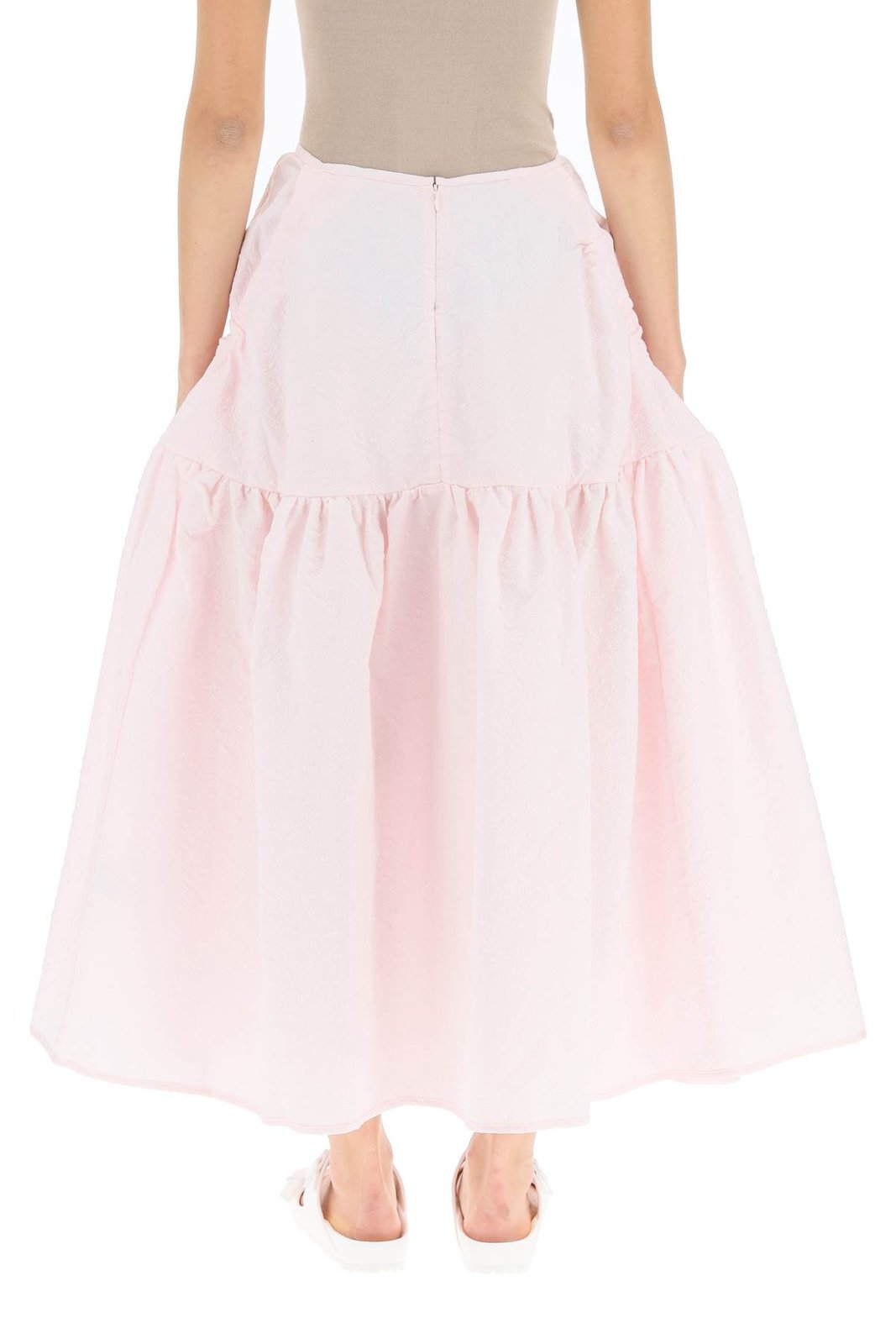 【Cecilie Bahnsen】JUSTICE SKIRT JUSTICE | SKIRT COTTON BROWN