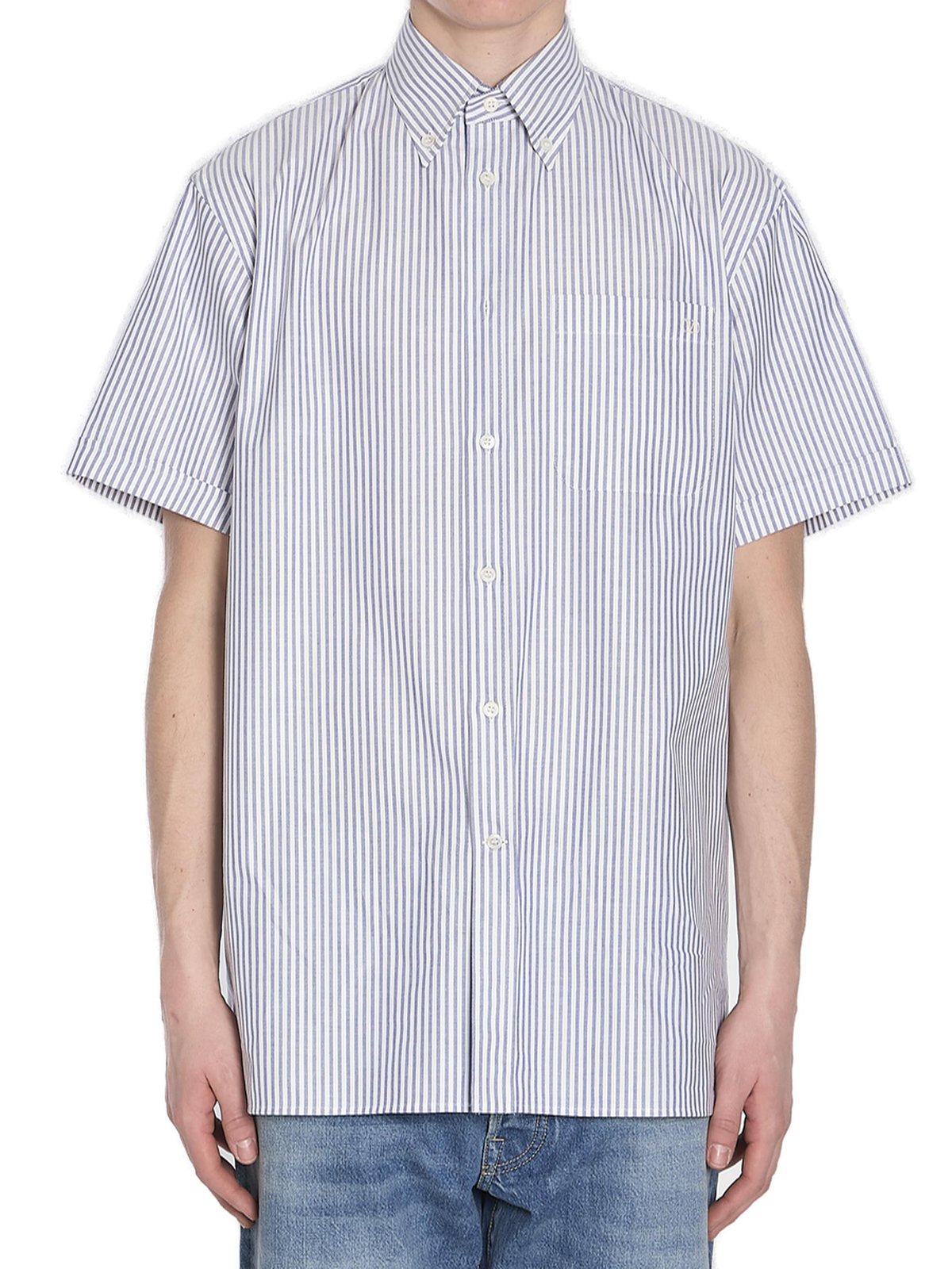 Valentino Striped Button-Up Shirt