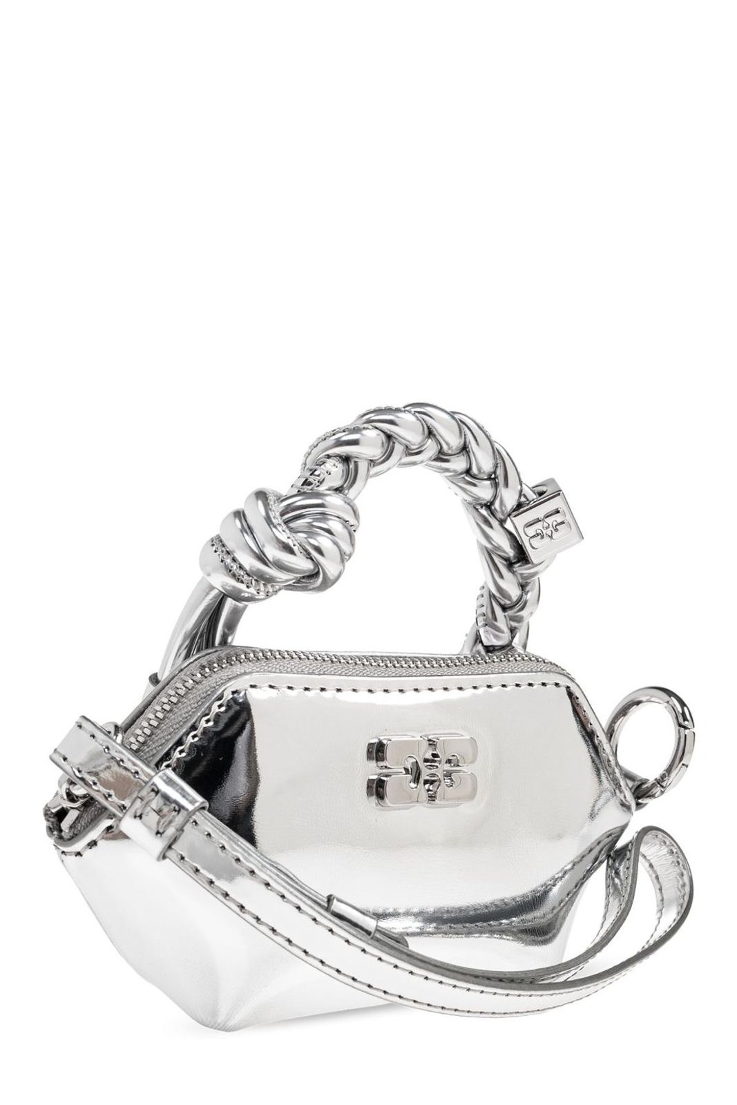 Ganni Mirror-Effect Pouch Bag