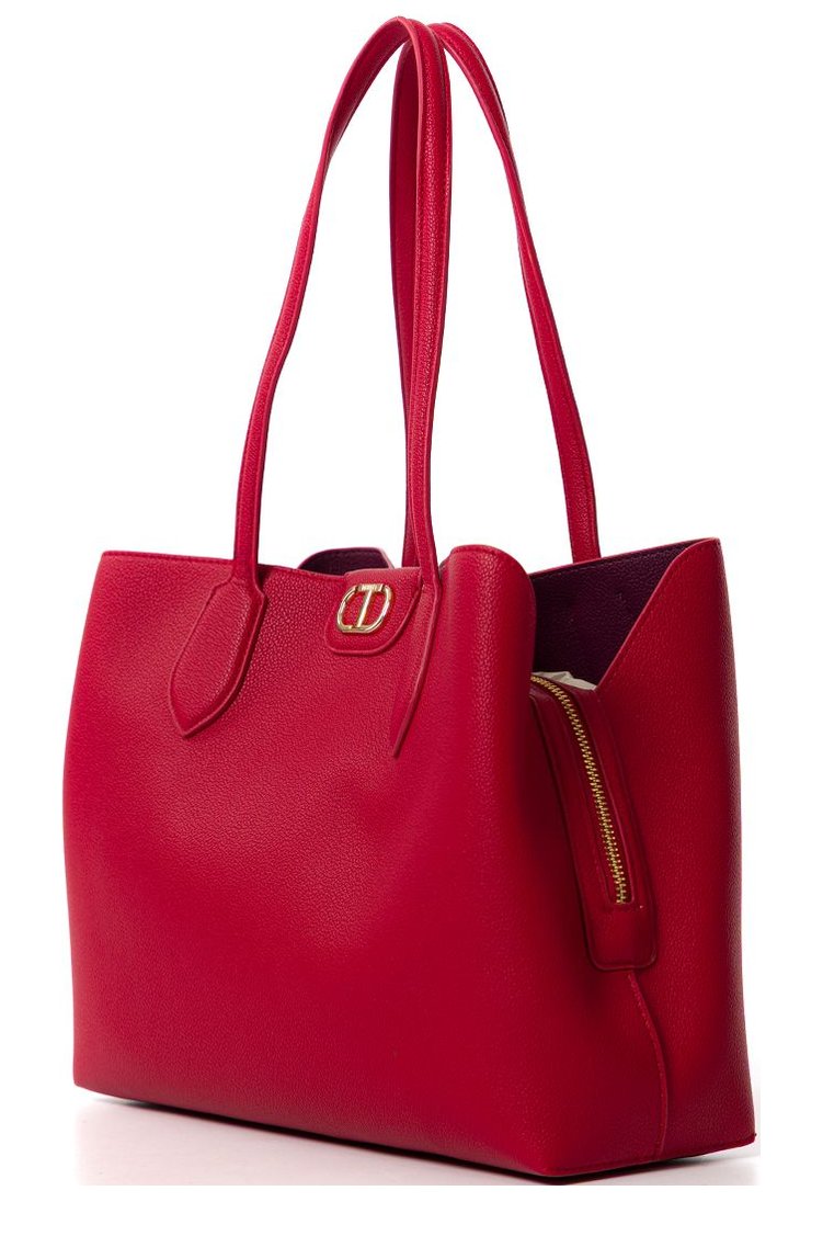 TWINSET Oval T Two-Tone Shopper Bag