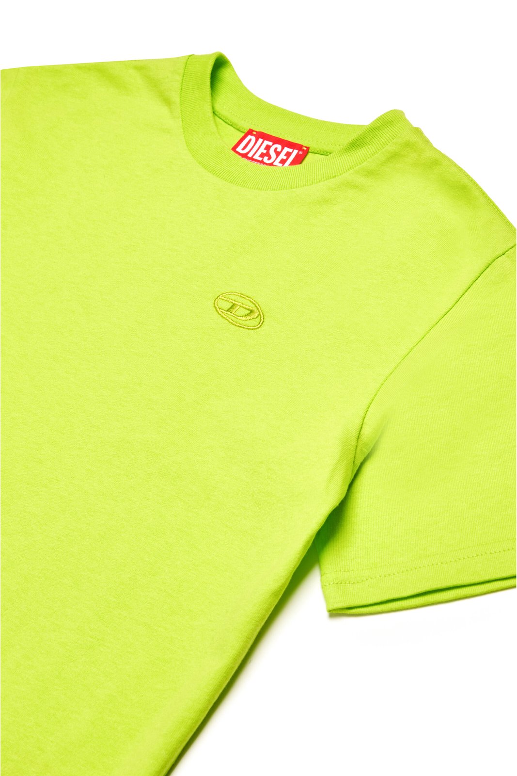 Diesel Kids Oval-D Logo Embroidered Crewneck T-Shirt